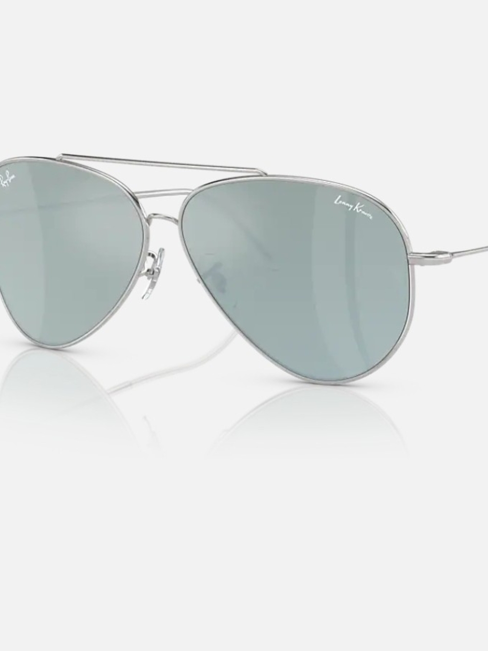 NWT -Ray-Ban Silver Frame Aviator -Lenny Kravitz X Aviator Reverse